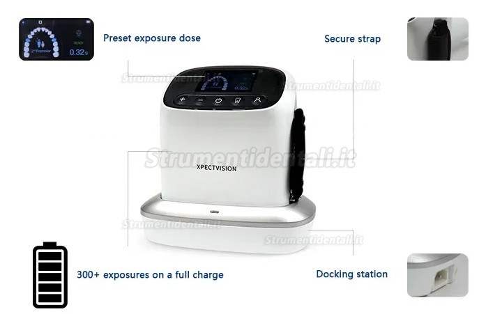 Apparecchiatura radiologica dentale portatile, Radiografico endorale portatile ad alta frequenza XVbeam2000